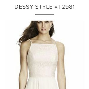 Dessy Collection Classic Blush Lace Crop top